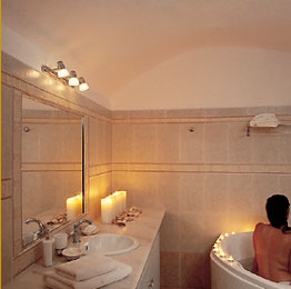 Each apartment has its own Jacuzzi bathtub